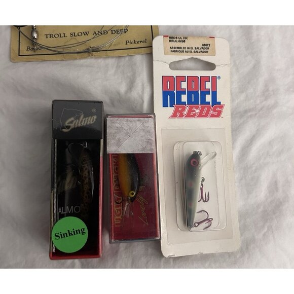 Lot of 13 Vintage Fishing Lures - Mixed Brands New In Package - Picture 2 of 5